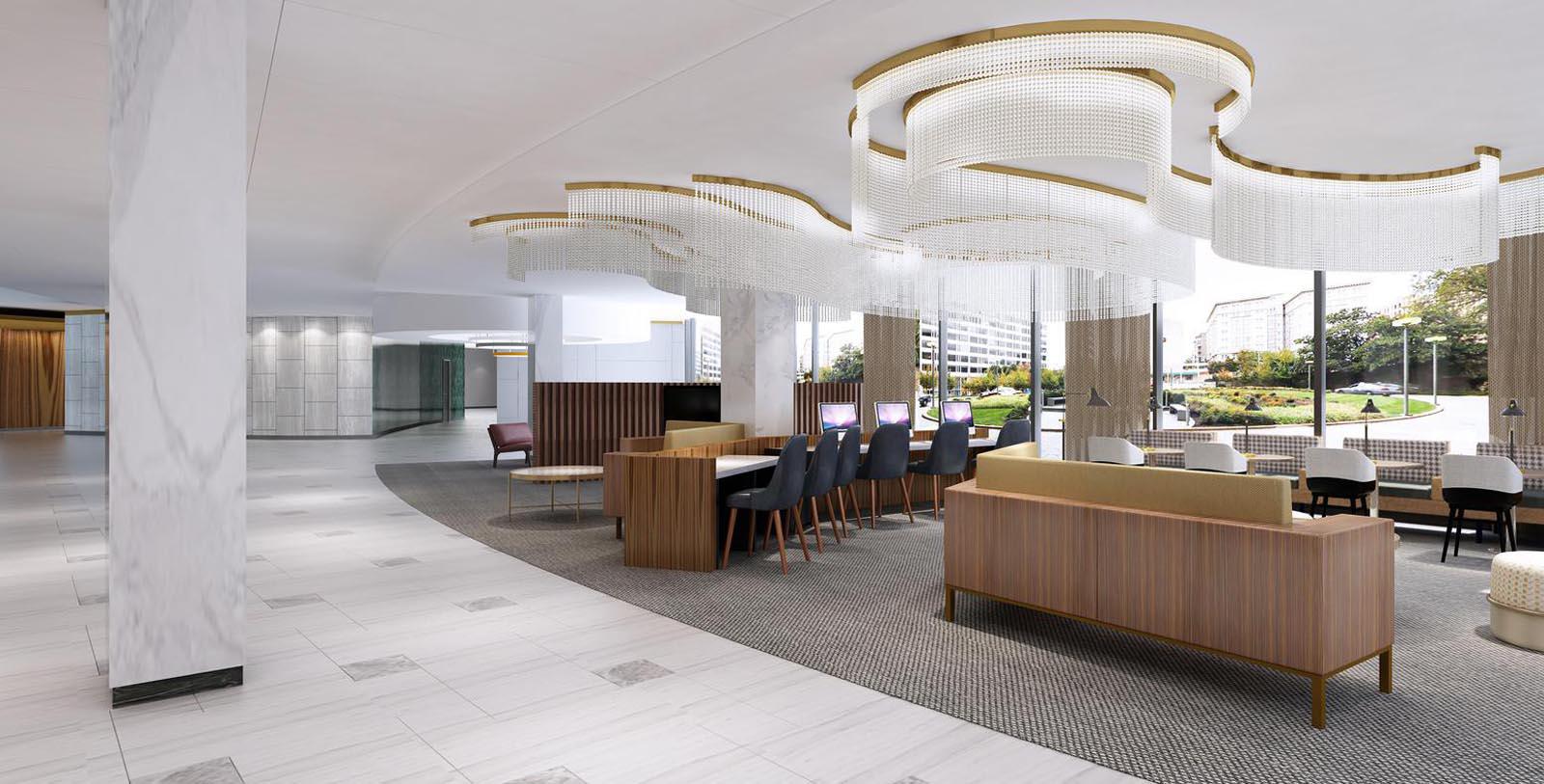 Image of Lobby Seating, Washington Hilton, Washington, DC, 1965, Member of Historic Hotels of America, Explore